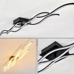 hofstein Plafonnier Flow LED Noir, 3 lumières* Éclairage Led
