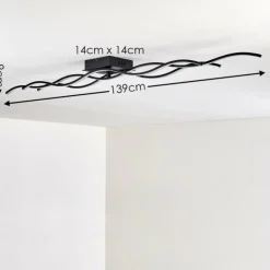 hofstein Plafonnier Flow LED Noir, 3 lumières* Éclairage Led