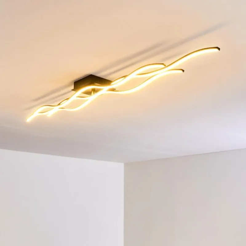 hofstein Plafonnier Flow LED Noir, 3 lumières* Éclairage Led