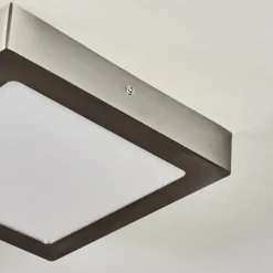 hofstein Plafonnier Fnsrud LED Nickel mat, 1 lumière* Éclairage Led