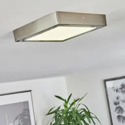 hofstein Plafonnier Fnsrud LED Nickel mat, 1 lumière* Éclairage Led