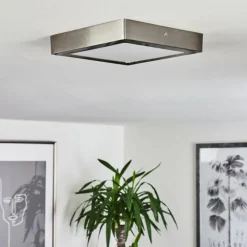 hofstein Plafonnier Fnsrud LED Nickel mat, 1 lumière* Éclairage Led