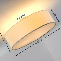 Lampes En Tissu-hofstein Plafonnier Foggia Blanc, 3 lumières