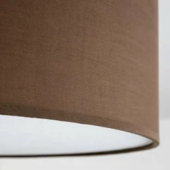 Lampes En Tissu-hofstein Plafonnier Foggia Brun, 3 lumières