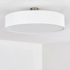 Lampes En Tissu-hofstein Plafonnier Foggia Nickel mat, 3 lumières