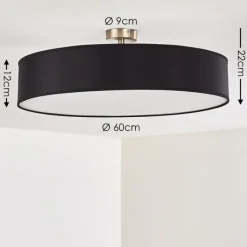 Lampes En Tissu-hofstein Plafonnier Foggia Nickel mat, 3 lumières