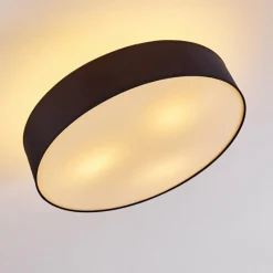 Lampes En Tissu-hofstein Plafonnier Foggia Nickel mat, 3 lumières
