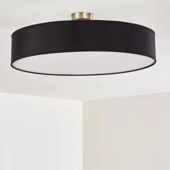 Lampes En Tissu-hofstein Plafonnier Foggia Nickel mat, 3 lumières