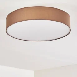 Lampes En Tissu-hofstein Plafonnier Foggia Nickel mat, 3 lumières