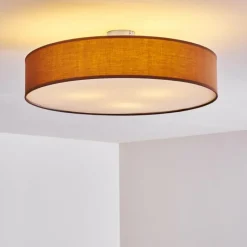 Lampes En Tissu-hofstein Plafonnier Foggia Nickel mat, 3 lumières