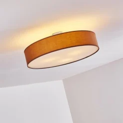 Lampes En Tissu-hofstein Plafonnier Foggia Nickel mat, 3 lumières