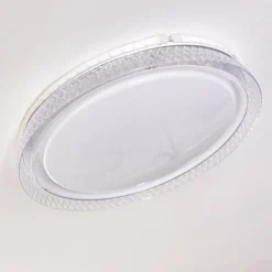 hofstein Plafonnier Fondaco LED Blanc, 1 lumière, Télécommandes, Changeur de couleurs