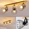 Lampes Vintages & Rétros-hofstein Plafonnier Forshaga Brun, 3 lumières