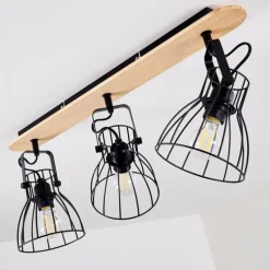 Lampes Vintages & Rétros-hofstein Plafonnier Forshaga Brun, 3 lumières