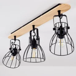 Lampes Vintages & Rétros-hofstein Plafonnier Forshaga Brun, 3 lumières