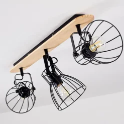 Lampes Vintages & Rétros-hofstein Plafonnier Forshaga Brun, 3 lumières