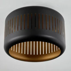 Lampes Dorées-hofstein Plafonnier Fournie Noir, 1 lumière