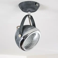 hofstein Plafonnier Foverup Chrome, Gris, 1 lumière