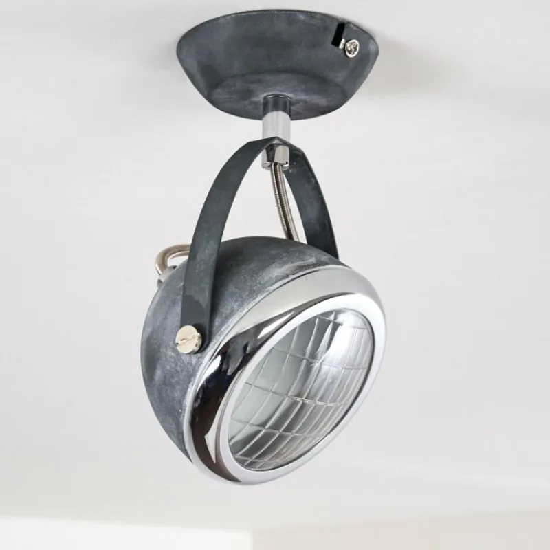 hofstein Plafonnier Foverup Chrome, Gris, 1 lumière