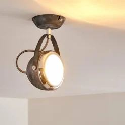 hofstein Plafonnier Foverup Chrome, Gris, 1 lumière