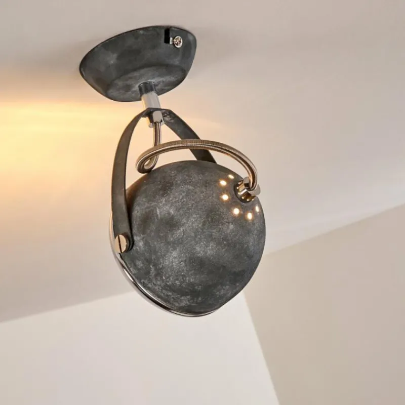 hofstein Plafonnier Foverup Chrome, Gris, 1 lumière