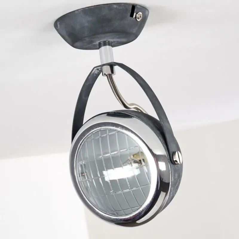 hofstein Plafonnier Foverup Chrome, Gris, 1 lumière