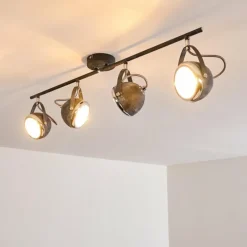 hofstein Plafonnier Foverup Chrome, Gris, 4 lumières