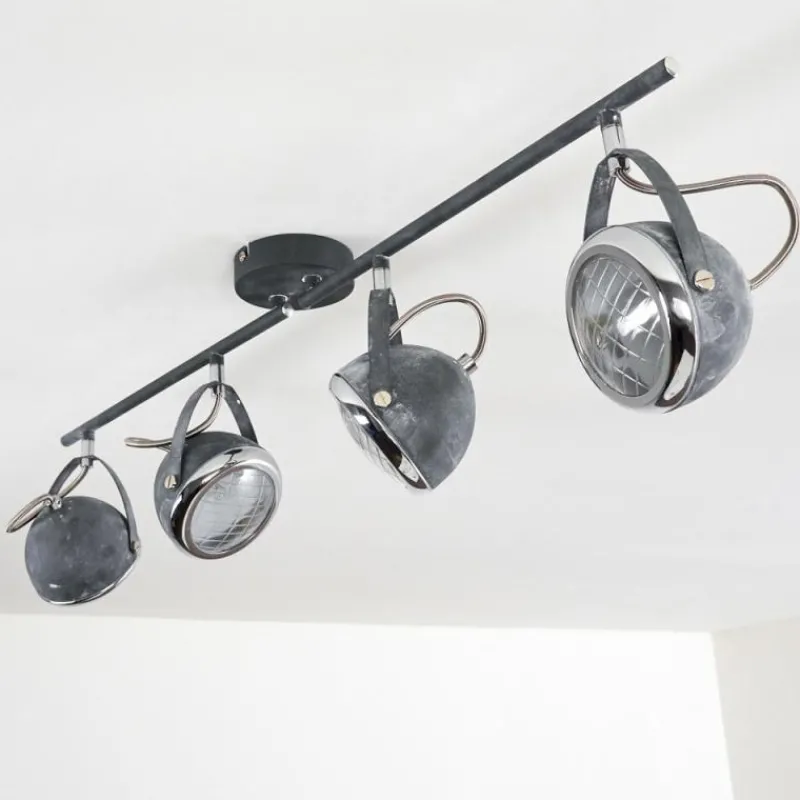 hofstein Plafonnier Foverup Chrome, Gris, 4 lumières