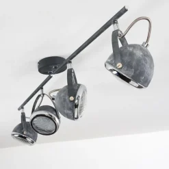 hofstein Plafonnier Foverup Chrome, Gris, 4 lumières