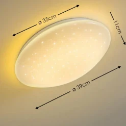hofstein Plafonnier FOXES LED Blanc, 1 lumière, Télécommandes, Changeur de couleurs* Éclairage Led