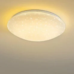 hofstein Plafonnier FOXES LED Blanc, 1 lumière, Télécommandes, Changeur de couleurs* Éclairage Led