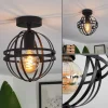 Lampes Industrielles-hofstein Plafonnier Freguesia Noir, 1 lumière