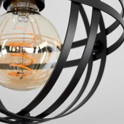 Lampes Industrielles-hofstein Plafonnier Freguesia Noir, 1 lumière