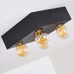 Lampes Vintages & Rétros-hofstein Plafonnier Fria Noir, 4 lumières