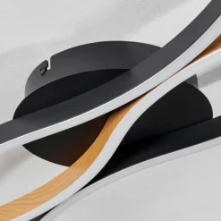 hofstein Plafonnier Fuliola LED Noir, 1 lumière