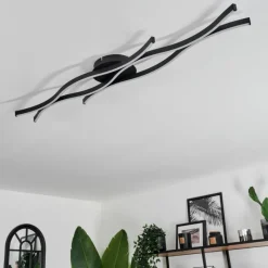 hofstein Plafonnier Fuliola LED Noir, 1 lumière