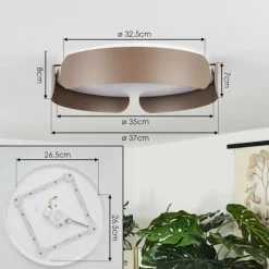 hofstein Plafonnier Fuscado LED Moka, 1 lumière