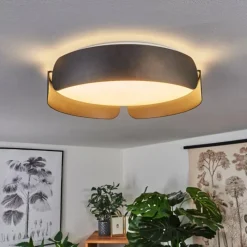 hofstein Plafonnier Fuscado LED Noir, 1 lumière