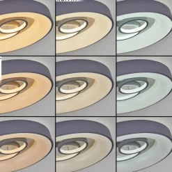 hofstein Plafonnier Gabbiana LED Gris, Blanc, 1 lumière, Télécommandes