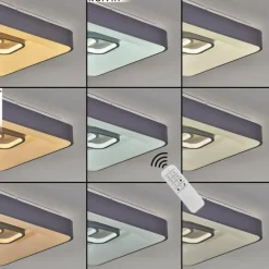 hofstein Plafonnier Gabbiana LED Gris, Blanc, 1 lumière, Télécommandes