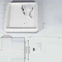 hofstein Plafonnier Gabbiana LED Gris, Blanc, 1 lumière, Télécommandes