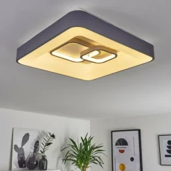hofstein Plafonnier Gabbiana LED Gris, Blanc, 1 lumière, Télécommandes