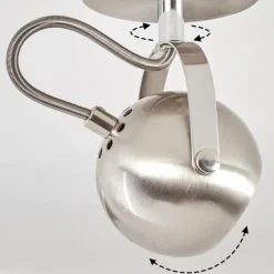 hofstein Plafonnier Gadmen Chrome, Nickel mat, 1 lumière