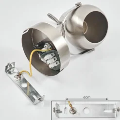 hofstein Plafonnier Gadmen Chrome, Nickel mat, 1 lumière