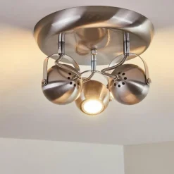hofstein Plafonnier Gadmen Nickel mat, 3 lumières