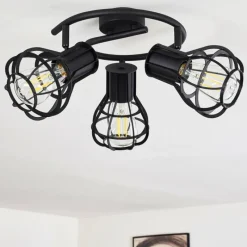 hofstein Plafonnier Gainesville Noir, 3 lumières