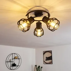 hofstein Plafonnier Gainesville Noir, 3 lumières