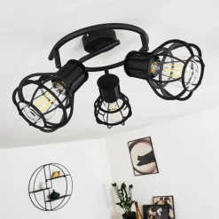 hofstein Plafonnier Gainesville Noir, 3 lumières