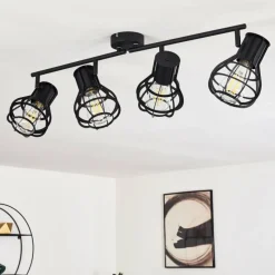 hofstein Plafonnier Gainesville Noir, 4 lumières