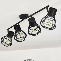 hofstein Plafonnier Gainesville Noir, 4 lumières